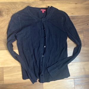 Black long sleeve cardigan